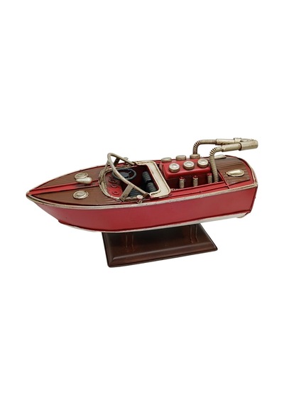 Dekoratif Metal Hız Botu Sürat Teknesi 25cm