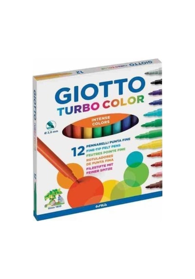 Giotto Turbo Color Keçeli Kalem 12'li