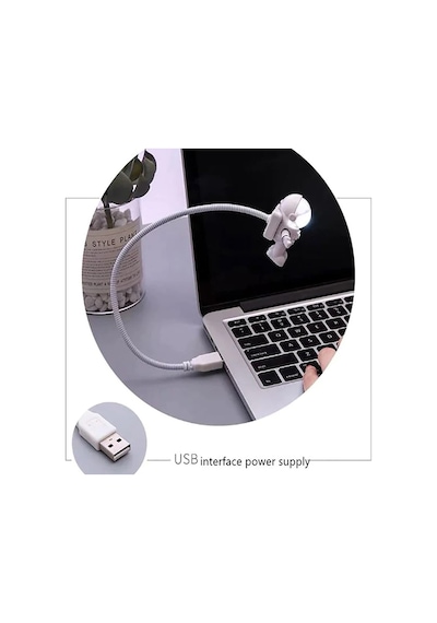 Astronot Lamba Led Usb Gece Lambası Klavye Işığı Kitap Okuma Işığ