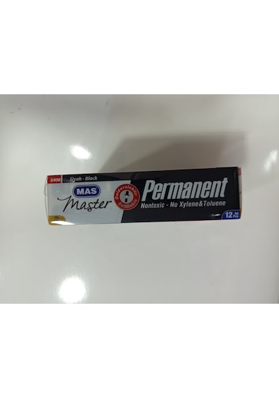 Mas Master Permanent Markör Kalem Kesik Uç Siyah 6408 12'li Kutu