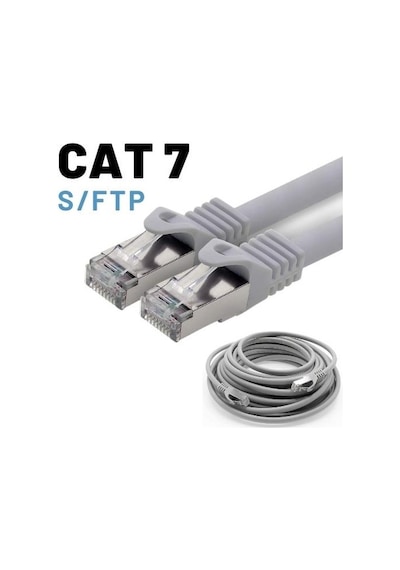 Irenis Cat7 Kablo S/Ftp Lszh Ethernet Network Lan Ağ Kablosu 50 M Beyaz