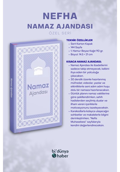 Nefha Namaz Ajandası Özel Seri Çok Renkli