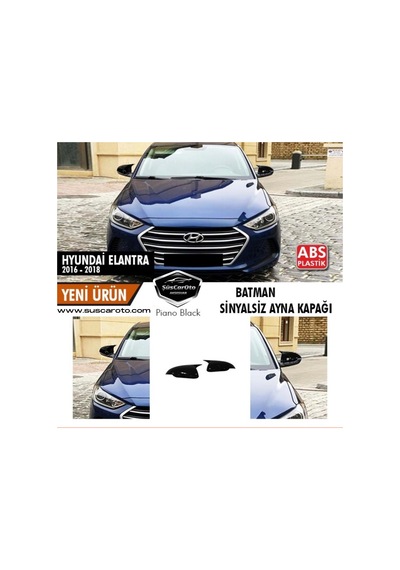 Hyundai Elantra Sinyalsiz 2016-2018 Batman Yarasa Ayna Kapağı Pia