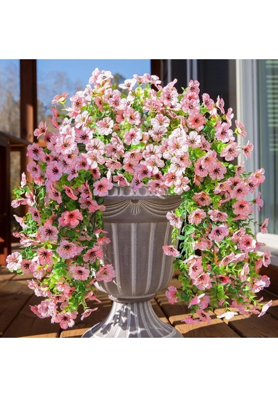 Yapay Çiçek Pembe Sarkan Mineli Okaliptus Şimşir Yapay Sarmaşık 5dal 60cm Pembe