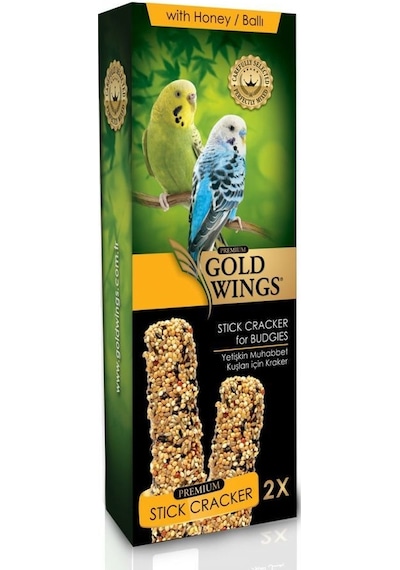 Gold Wings Premium Muhabbet Kuşu 2'li Ballı Kraker Kutu