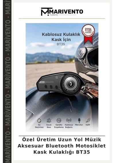 Özel Üretim Uzun Yol Müzik Aksesuar Bluetooth Motosiklet Kask Kulaklığı Bt35