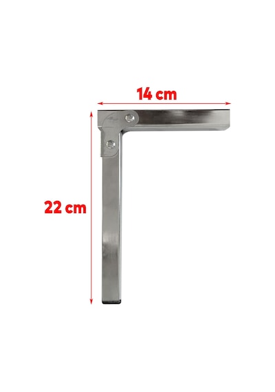 Badem10 Sofra Ayağı 22 Cm Metal Katlanır Siyah Taban Yer Sofrası Sini Altı Mobilya Ayak Sehpa Masa 6395751