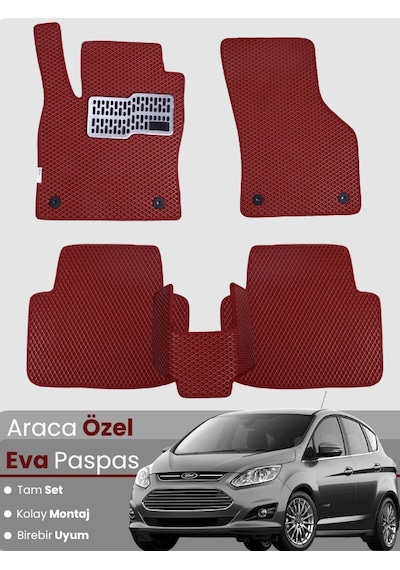 Ford C-max 2011-2024 Uyumlu Eva Paspas Tam Set Araca Özel,su Geçirmez,hızlı Ve Kolay Montaj 361