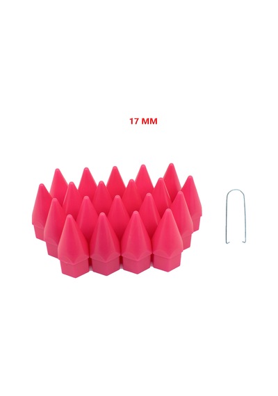Bijon Kapağı Sivri 17 Mm Pembe 20 Li Set