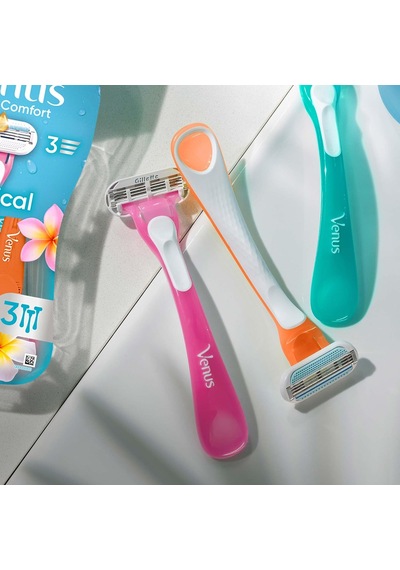 Lexroo Venus Extra Comfort Tropical Kullan At Tıraş Bıçağı, 3 Li Paket