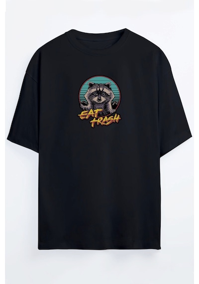 Rakun-sıçan-gelincik Çetesi Baskılı Oversize Unisex T-shirt Eattrashrakun