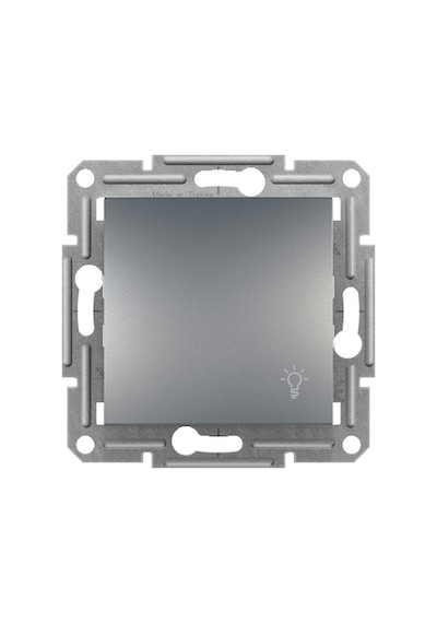 Schneider Electric EPH0700162 Asfora Çelik Light Anahtar Çerçevesiz
