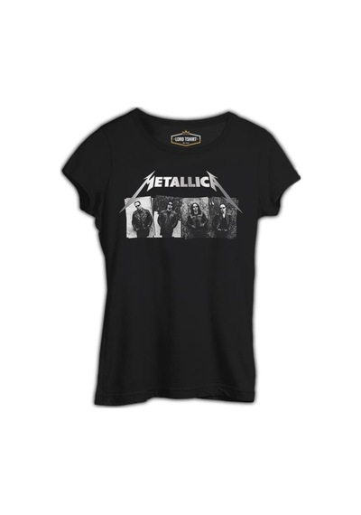 Metallica - Grup Elemanları Wall Siyah Kadın Tshirt