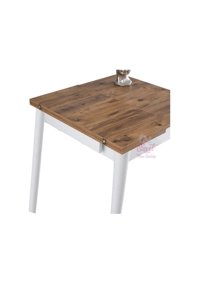 Yanlardan Açılır Katlanır Büyüyen Kare Masa 75x80 Cm 001
