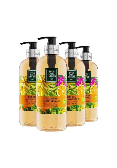 Eyüp Sabri Tuncer Bodrum Mandalinası Doğal Zeytinyağlı Sıvı Sabun 500 Ml X 4