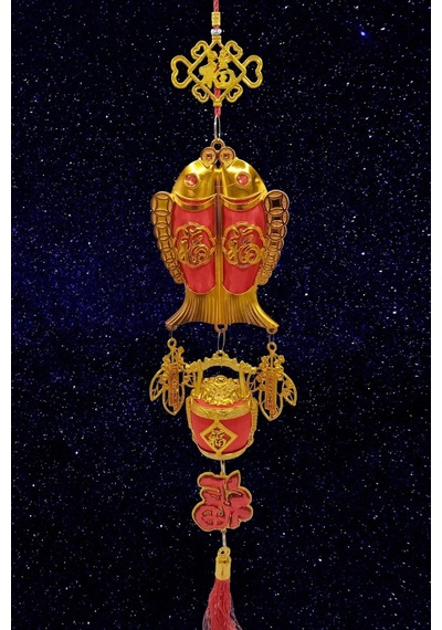 Feng Shui Koi Balık Şans Ve Bereket Askılık 80 Cm