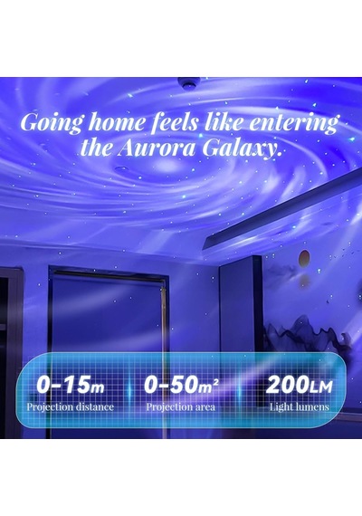 Galaksi Yıldız Projeksiyon Lambası Yh12 14 Farklı Renkli Işık Gösterileri, Bluetooth Hoparlör, Uzaktan Kuman Diğer