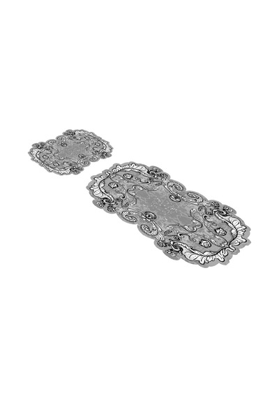 Alanur Karanfil Lazer Kesim 2 Li Banyo Takimi St210149gr gri