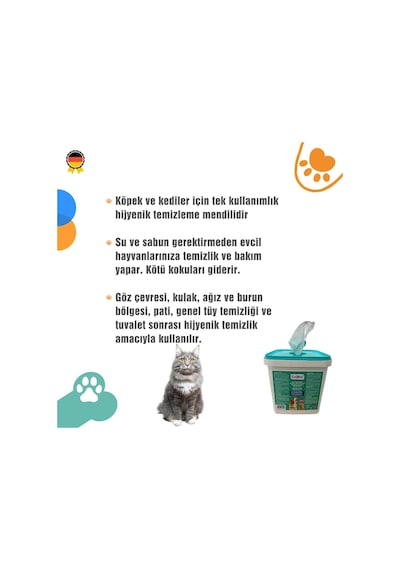 Bioxi Evcil Hayvanlar İçin Hijyenik Ve Çok Amaçlı Temizleme Kova Mendil