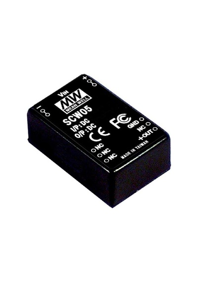 Meanwell Scw05b-15 ,18..36vdc 15vdc/400ma Dc-dc Konverter