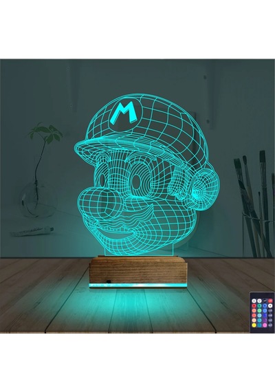 Luvivia Super Mario 3d Lamba - Masa Gece Lambası Şeffaf