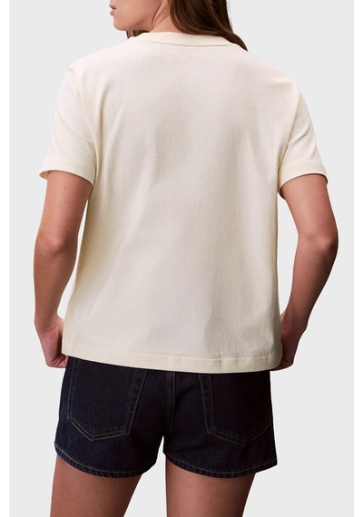 Calvin Klein Bayan T Shirt Lv047f829g F7j Beyaz BEYAZ