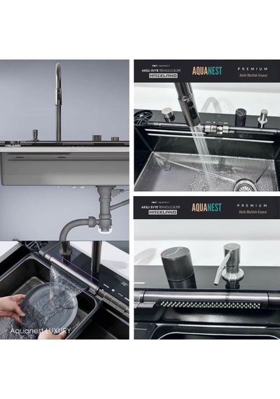 Hazeland Aquanest 7 Tuşlu Akıllı Evye Smart Evye Akıllı Mutfak Ev