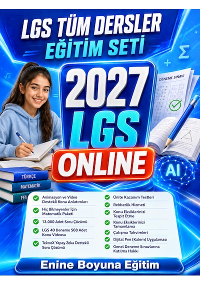 2027 Lgs Tüm Dersler Online Eğitim Seti Video, Soru Çözümü Ve Deneme Sınavları