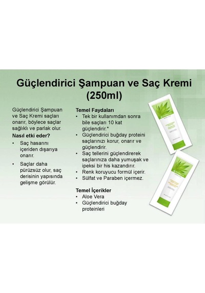Herbalife Saç ve Renk Koruyucu Şampuan + Şaç Kremi 2 x 250  ML