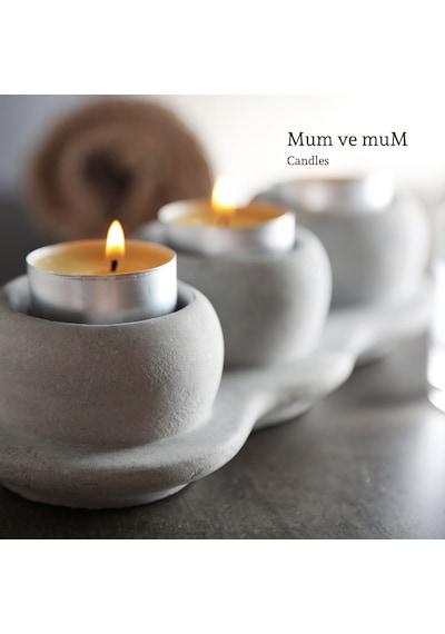 10 Lu Tarçın Kokulu Kahve Rengi Tealight Mum Kahverengi
