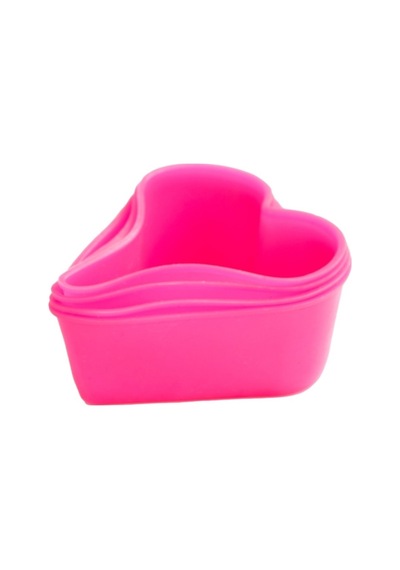 6 Lı Kalpli Kek Kalıbı Plastik Pembe Diğer