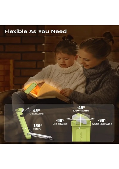 Glocusent Ayarlanabilir 5 Farklı Renk Sıcaklığı Led Kitap Okuma Işığı - Saf Beyaz