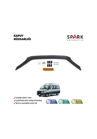 Volkswagen Crafter 2006-2012 Yıl Aralığı Uyumlu Kaput Rüzgarlığı 4mm Siyah