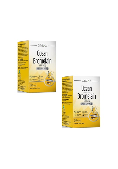 Bromelain 500 Mg Takviye Edici Gıda 30 Kapsül 2 Adet