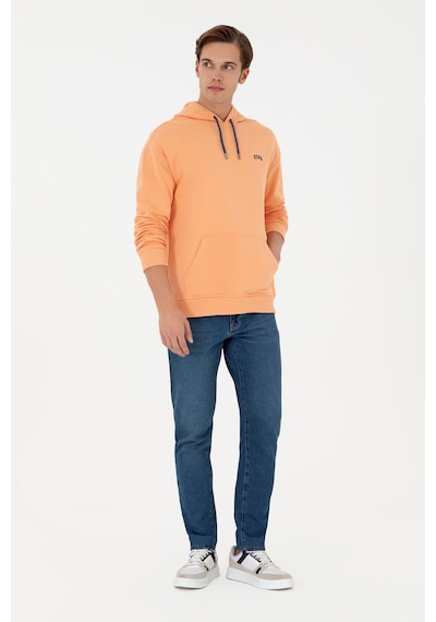 U.S. Polo Assn.  Erkek Turuncu Basic Sweatshirt 50295149-VR202