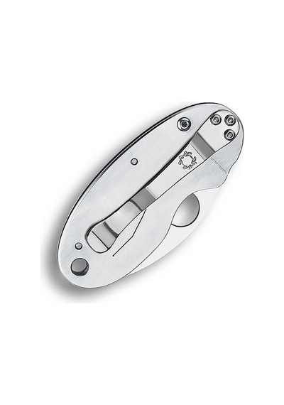 Spyderco Cricket Stainless Plainedge Kamp Çakı Gümüş