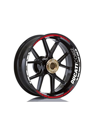 Ducati Corse Yazılı Jant Sticker Etiket Modeli