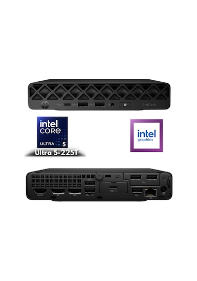 HP Prodesk 4 Mini G1i BY6X8ETHMF1 Ultra 5-225T 16 GB 1 TB SSD Dos Mini Pc