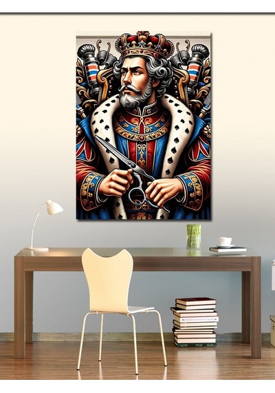 Kanvas Tablo Kral Portresi 70cmx100cm