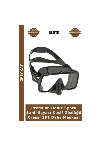 Premium Deniz Sporu Sahil Eşyası Keşif Gözlüğü Cressi Sf1 Dalış Maskesi Blue