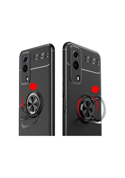 Vivo Y53S 4G Kılıf Yüzüklü Magnetli Ravel Case Kapak