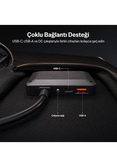 Tr 100w Taşınabilir Katlanabilir Solar Şarj Paneli Usb-a Type-c Dc Çıkışlı Power Station Uyumlu Kamp Karavan Gü