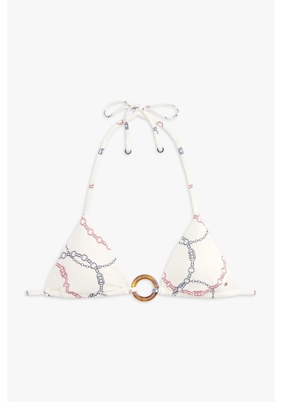 Tommy Hilfiger Üçgen Rp Print Kadın Beyaz Bikini Üstü-14822