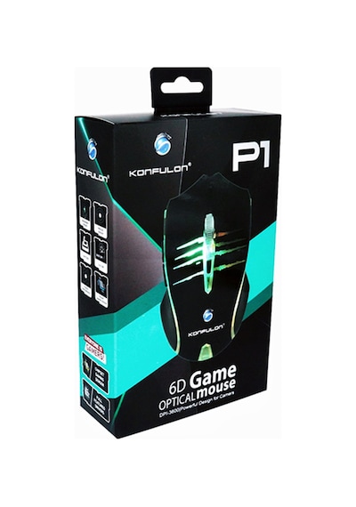 Konfulon P1 3600 DPI RGB Optik Oyuncu Mouse
