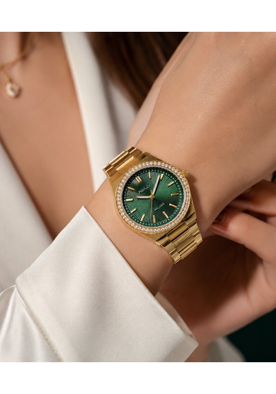 Ferrucci Fc84982 Klasik Zarif Model Taşlı Kadran Çelik Kordon&kasa Kadın Kol Saati 35mm Altın