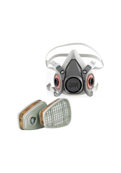 3m 6300 Yarım Yüz Maskesi + 3m 6059 Abek Filtre + 3m 5935 P3 Filtre +k501 Kapak
