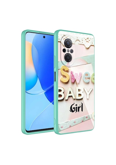Huawei Nova 9 Se Kılıf Kamera Korumalı Desenli Sert Silikon Epoksi Kapak - N NO5 No5