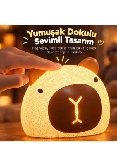 Ayıcık Led Gece Lambası Yumuşak Dokulu Çocuk Odası, Ly2005 Genel