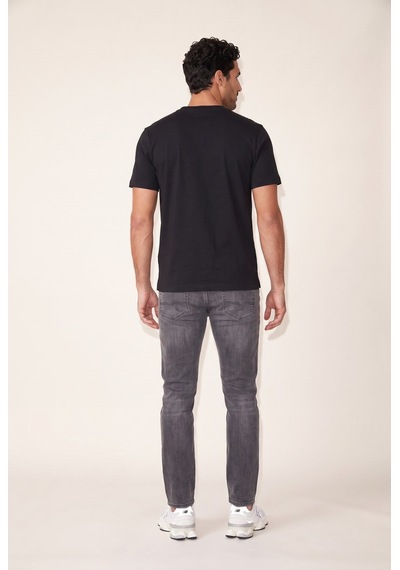 O Yaka Double Face T-shirt Jsco Siyah