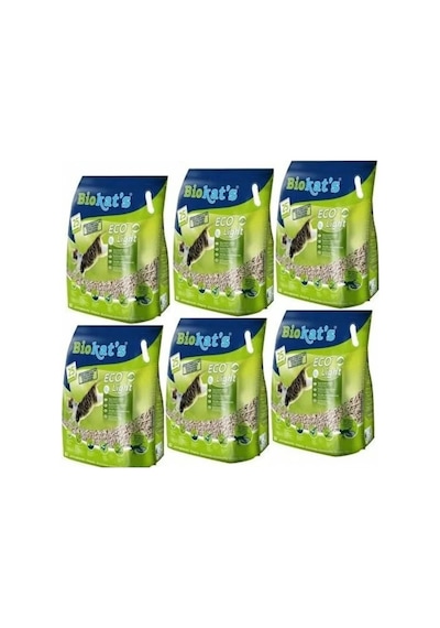 Biokat's Eco Light Topaklaşan Pelet Kedi Kumu 6 x 5 L